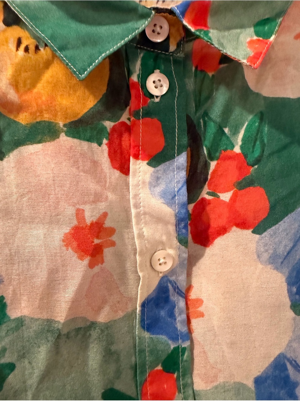 Sezane Button Down Shirt Delphe Floral Print, sz 12 US / 44 FR - Picture 8 of 10